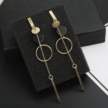 Load image into Gallery viewer, Korean Fashion Long Slope Earrings