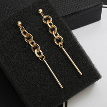 Load image into Gallery viewer, Korean Fashion Long Slope Earrings